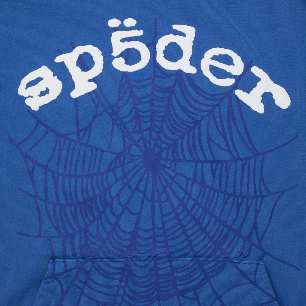 Sp5der Legacy Hoodie Blue – detail | Purekickz