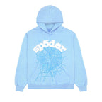 Sp5der Web Hoodie Sky Blue – hlavní pohled | Purekickz