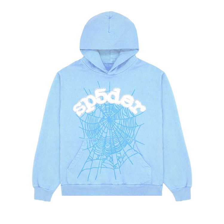 Sp5der Web Hoodie Sky Blue – hlavní pohled | Purekickz