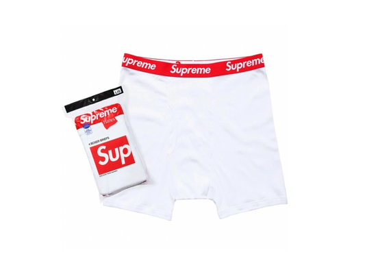 Supreme Hanes Boxers White (4 Pack)