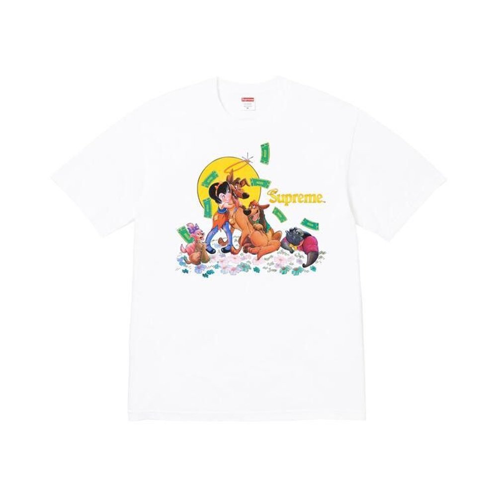 Supreme All Dogs Go To Heaven Tee White – hlavní pohled | Purekickz