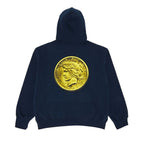 Supreme Anarchy Hooded Sweatshirt Navy – boční pohled | Purekickz
