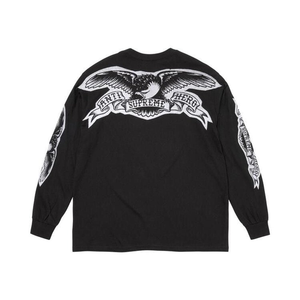 Supreme ANTIHERO Eagle L/S Tee Black – boční pohled | Purekickz