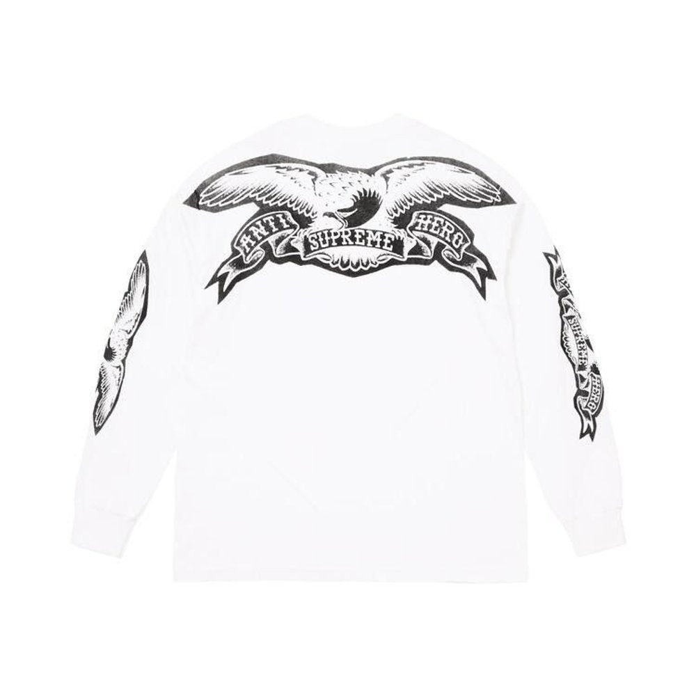 Supreme ANTIHERO Eagle L/S Tee White – boční pohled | Purekickz