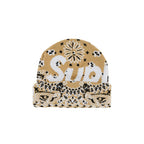 Supreme Bandana Big Logo Beanie Beige – hlavní pohled | Purekickz