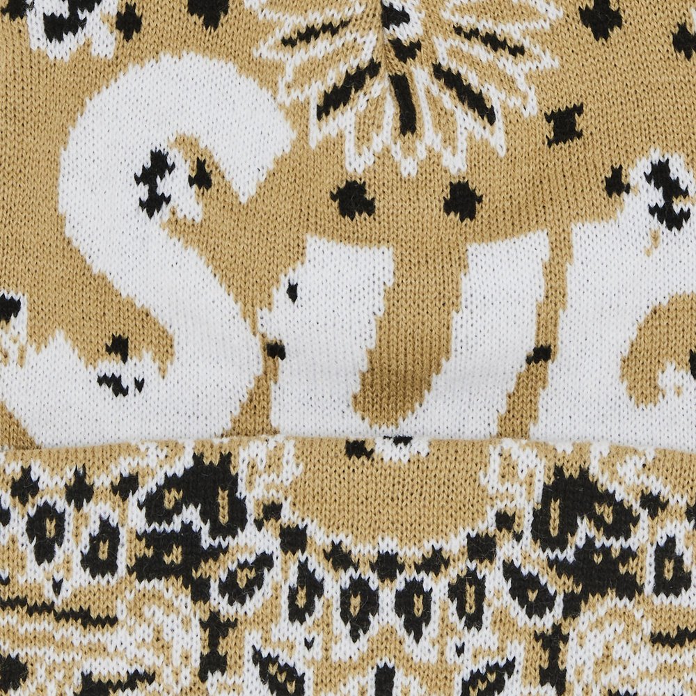 Supreme Bandana Big Logo Beanie Beige – detail | Purekickz