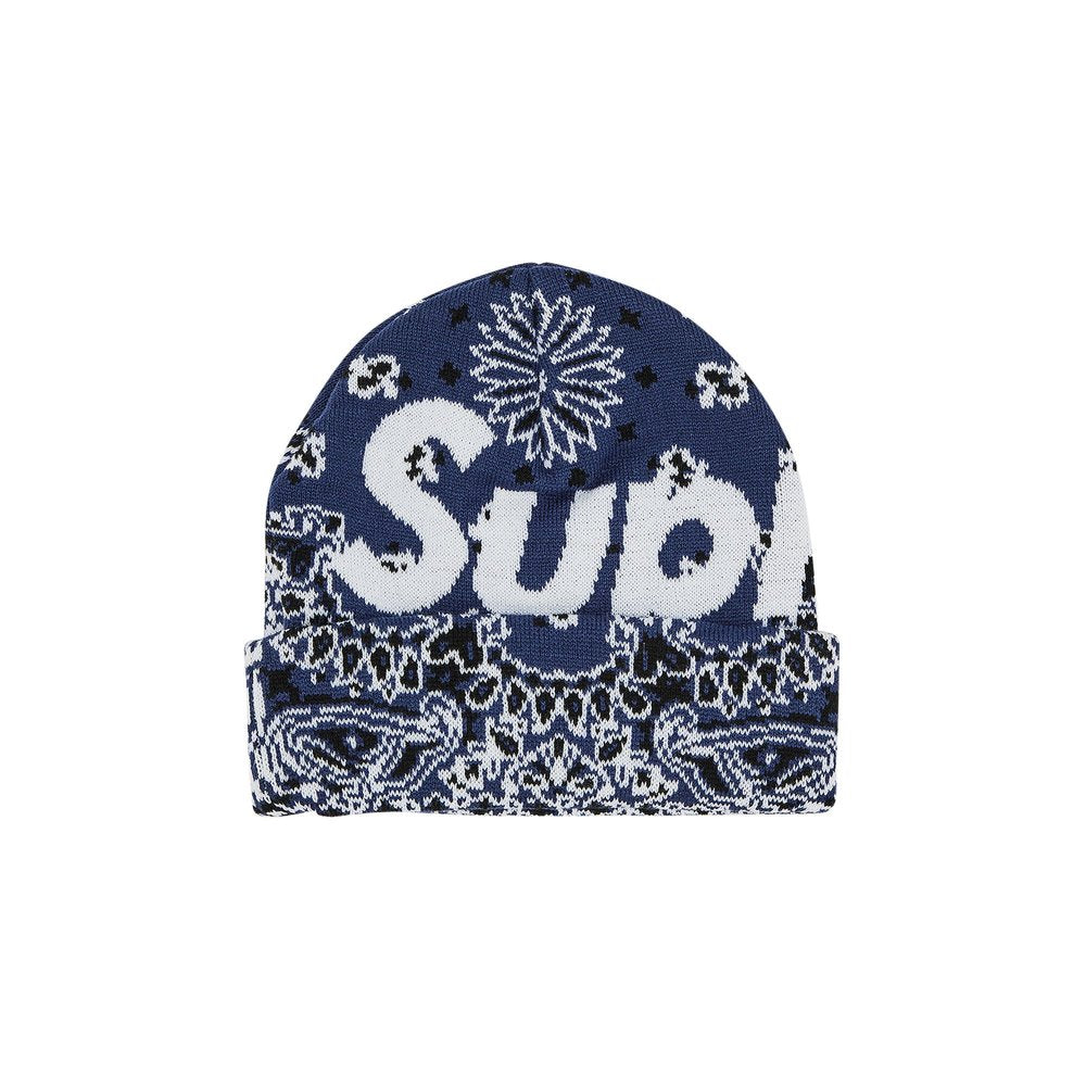Supreme Bandana Big Logo Beanie Blue – hlavní pohled | Purekickz