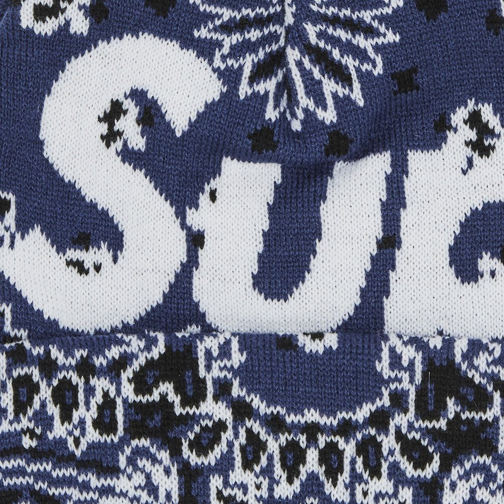 Supreme Bandana Big Logo Beanie Blue – detail | Purekickz