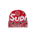 Supreme Bandana Big Logo Beanie Red – hlavní pohled | Purekickz