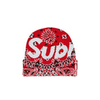 Supreme Bandana Big Logo Beanie Red – hlavní pohled | Purekickz