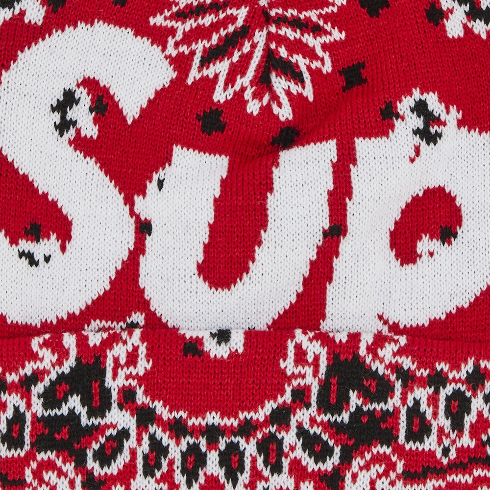 Supreme Bandana Big Logo Beanie Red – detail | Purekickz