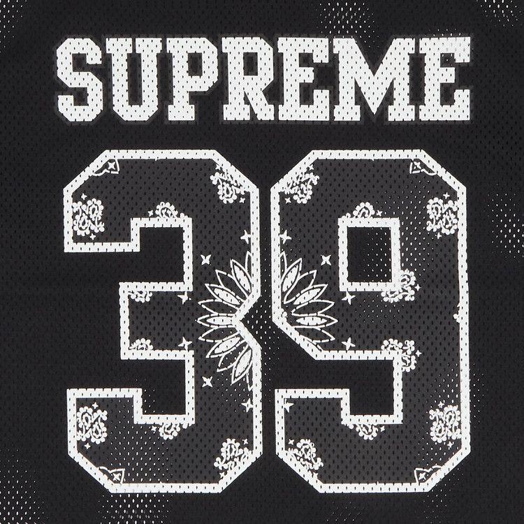 Supreme Bandana Football Jersey Black – detail | Purekickz