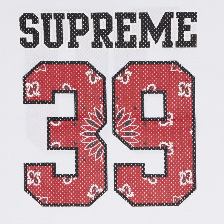 Supreme Bandana Football Jersey White – detail | Purekickz