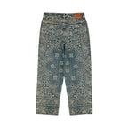 Supreme Bandana Jacquard Baggy Jean Blue – boční pohled | Purekickz