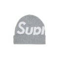 Supreme Big Logo Beanie (FW24) Ash Grey – hlavní pohled | Purekickz