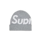 Supreme Big Logo Beanie (FW24) Ash Grey – hlavní pohled | Purekickz