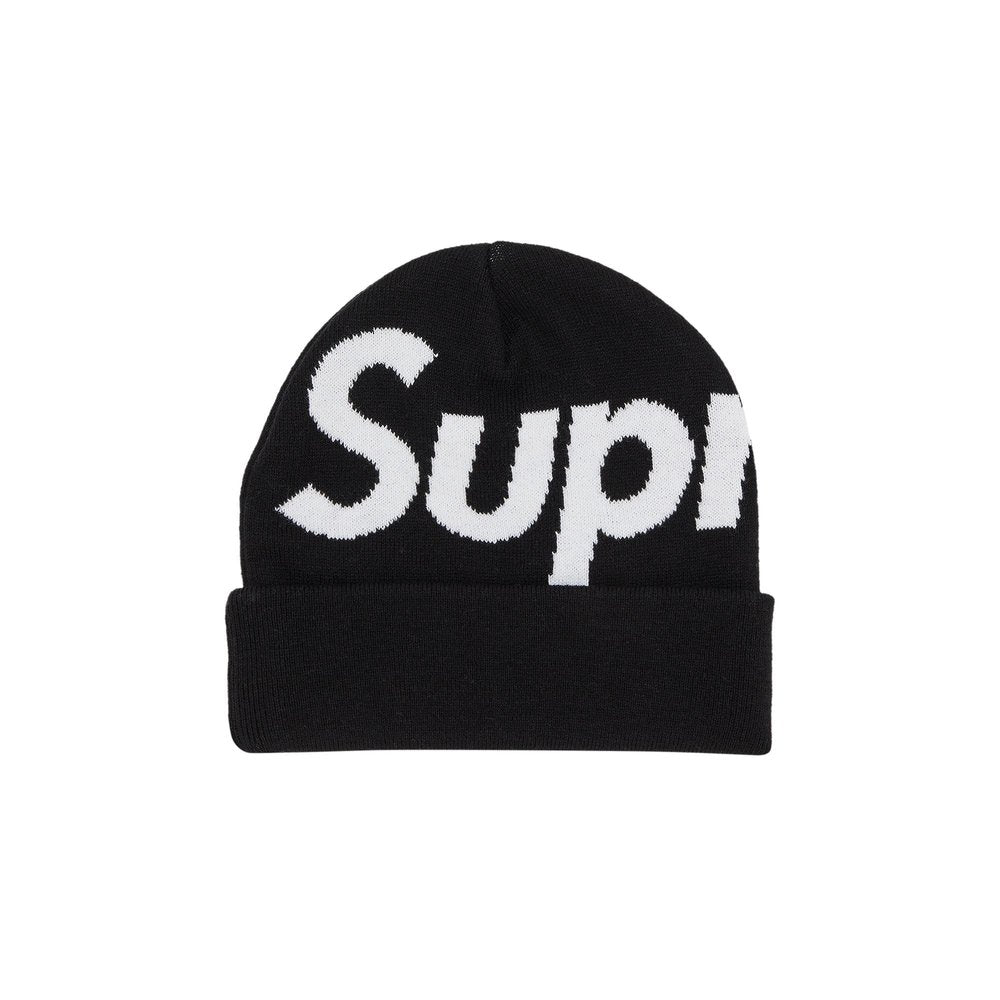 Supreme Big Logo Beanie (FW24) Black – hlavní pohled | Purekickz