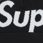 Supreme Big Logo Beanie (FW24) Black – detail | Purekickz