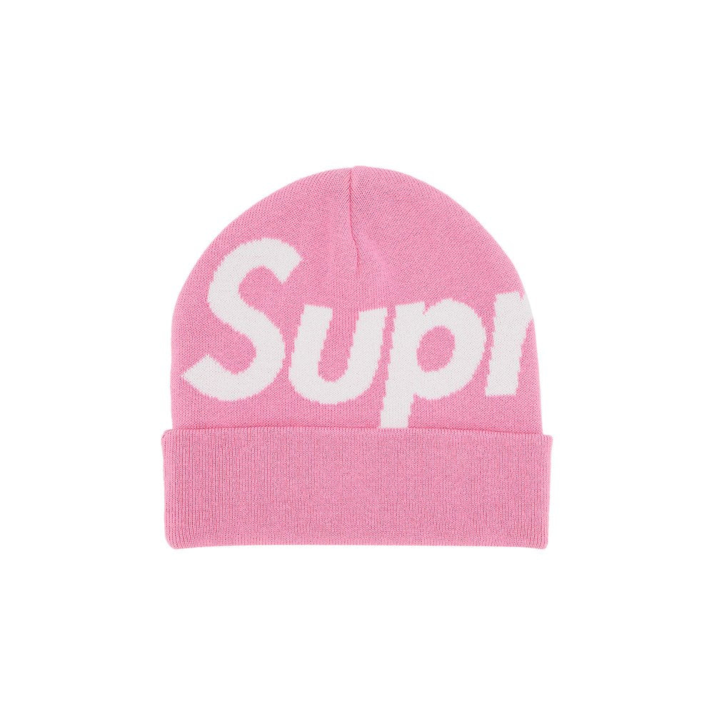 Supreme Big Logo Beanie (FW24) Pink – hlavní pohled | Purekickz