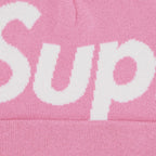 Supreme Big Logo Beanie (FW24) Pink – detail | Purekickz