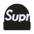Supreme Big Logo Beanie (FW25) Black – hlavní pohled | Purekickz