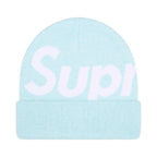 Supreme Big Logo Beanie (FW25) Light Blue – hlavní pohled | Purekickz