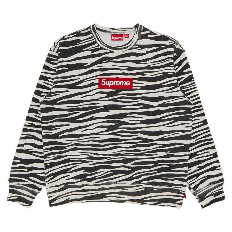 Supreme Box Logo Crewneck (FW22) Zebra