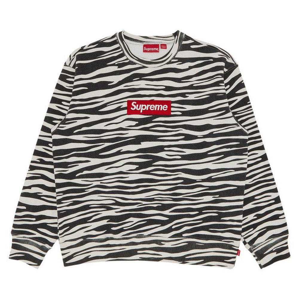 Supreme Box Logo Crewneck (FW22) Zebra – boční pohled | Purekickz