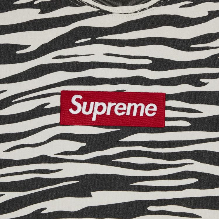 Supreme Box Logo Crewneck (FW22) Zebra
