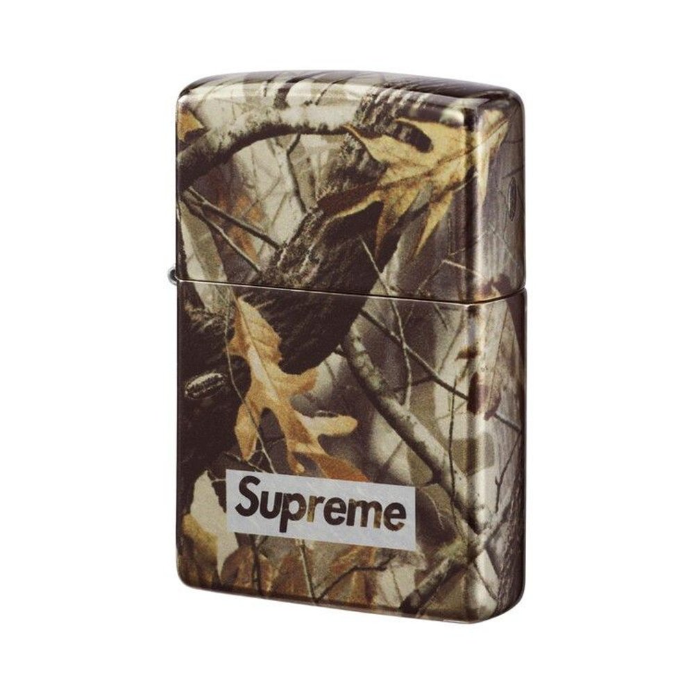 Supreme Camo Logo Zippo Realtree Hardwoods Camo