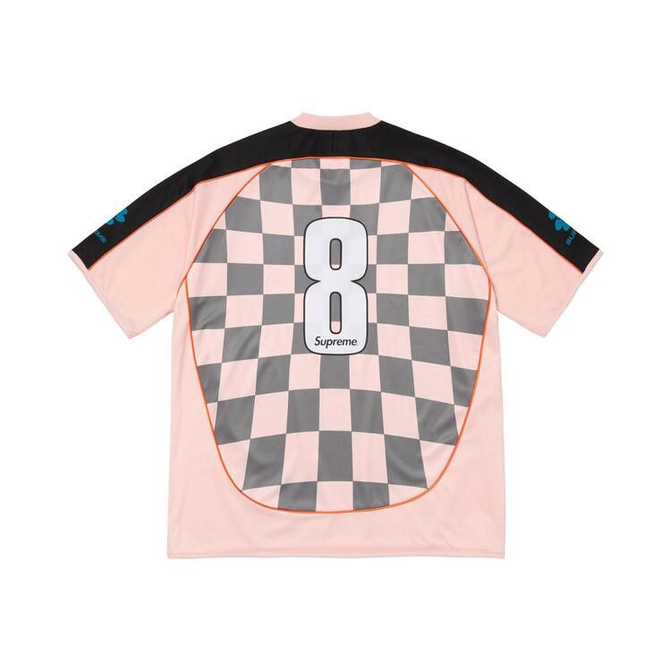 Supreme Checkerboard Soccer Jersey Pink – boční pohled | Purekickz