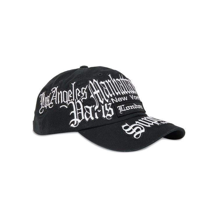 Supreme City Patches 6-Panel Black – boční pohled | Purekickz