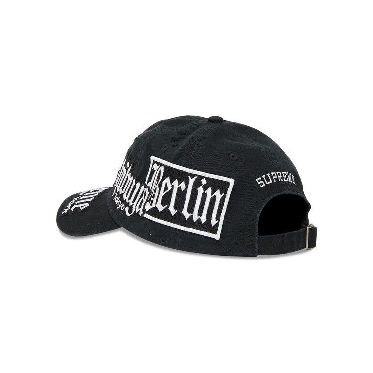 Supreme City Patches 6-Panel Black – detail | Purekickz