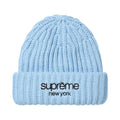 Supreme Classic Logo Chunky Ribbed Beanie (FW26) Light Blue
