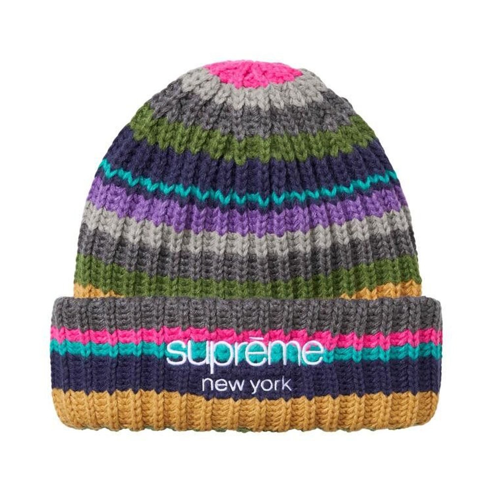 Supreme Classic Logo Chunky Ribbed Beanie (FW26) Multicolor