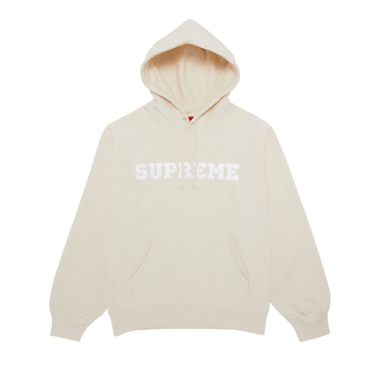 Supreme Collegiate Hooded Sweatshirt Natural – hlavní pohled | Purekickz