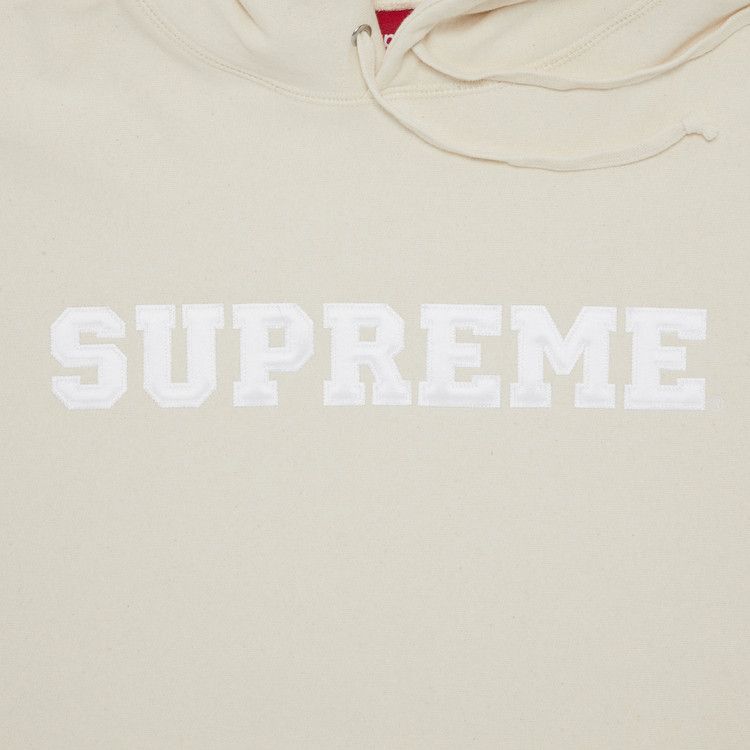 Supreme Collegiate Hooded Sweatshirt Natural – boční pohled | Purekickz