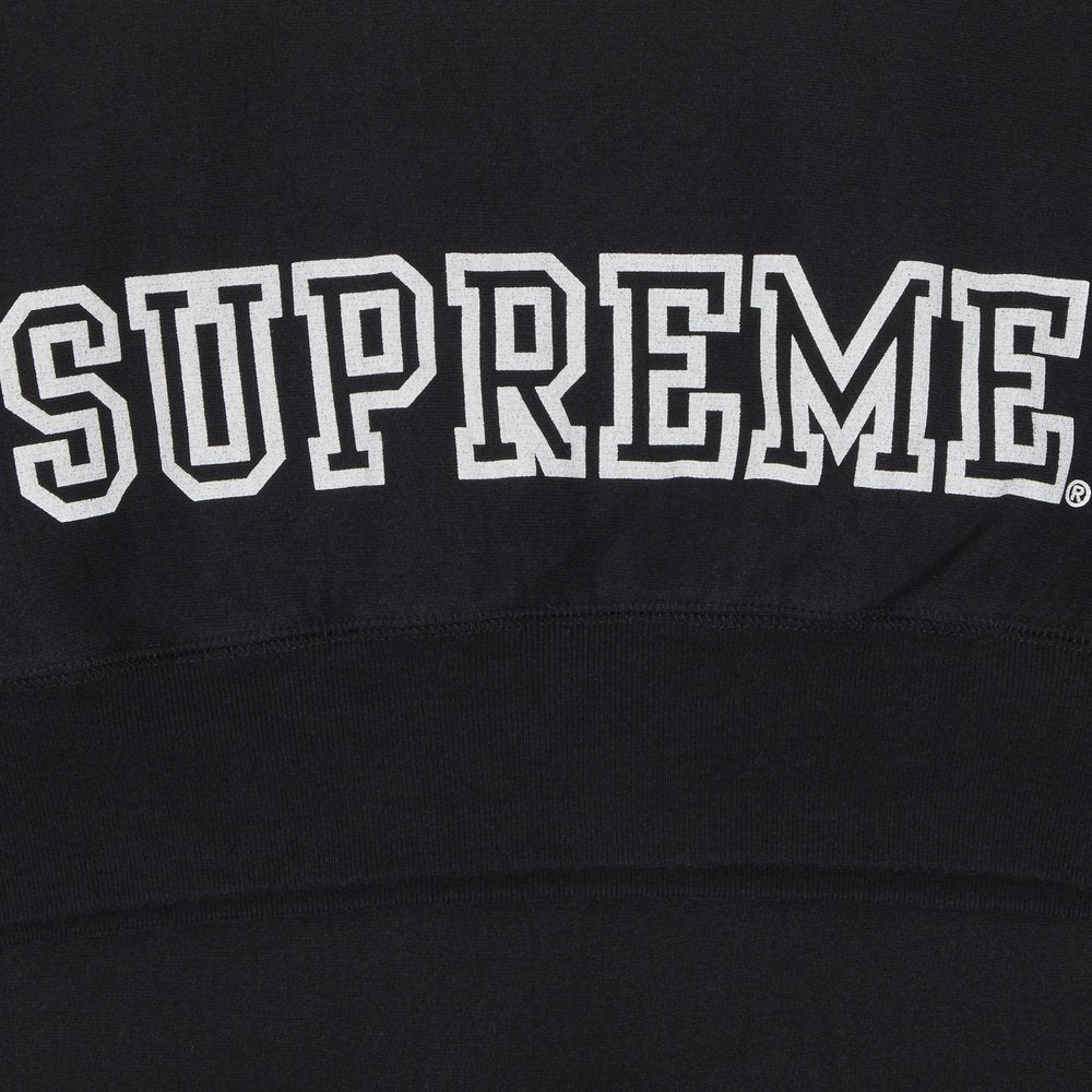 Supreme Collegiate Sleeve Hooded Sweatshirt 'Black' – detail | Purekickz