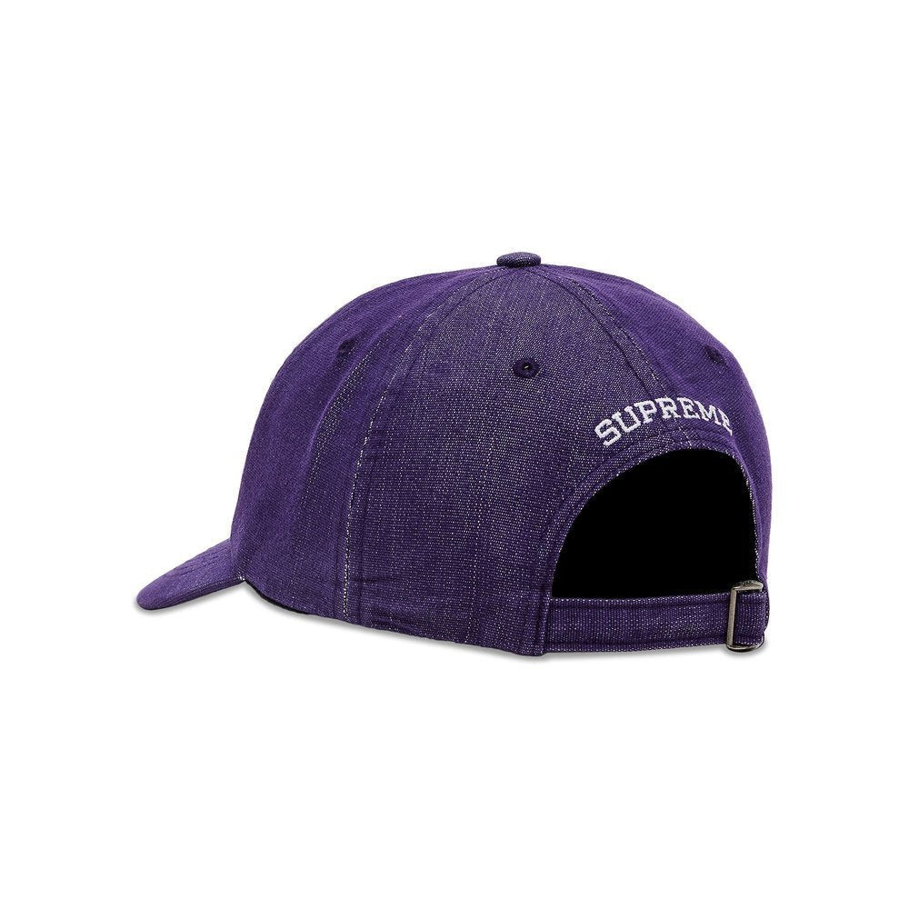 Supreme Cordura Denim S Logo 6-Panel Purple – detail | Purekickz