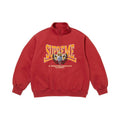 Supreme Crest Applique Half Zip Pullover Red – hlavní pohled | Purekickz
