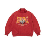 Supreme Crest Applique Half Zip Pullover Red – hlavní pohled | Purekickz