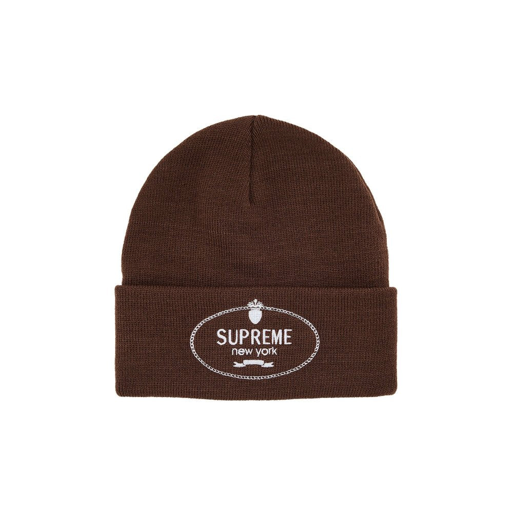 Supreme Crest Beanie Brown