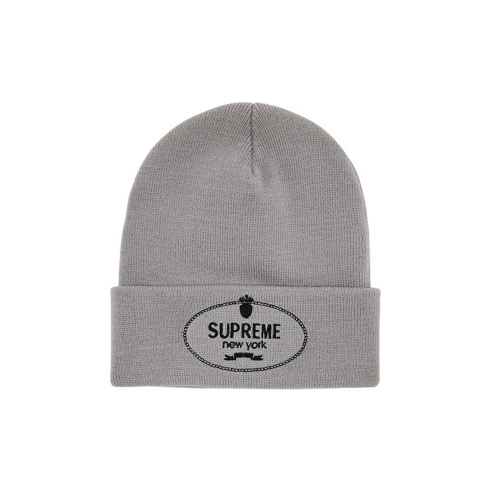 Supreme Crest Beanie Grey