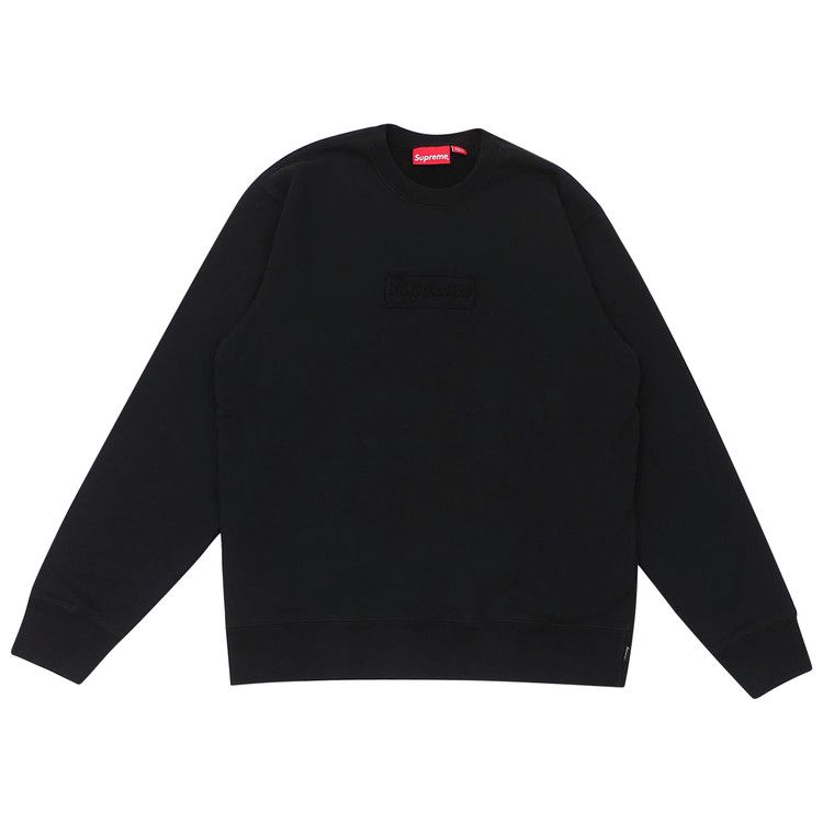 Supreme Cutout Logo Crewneck Black | Purekickz – purekickz