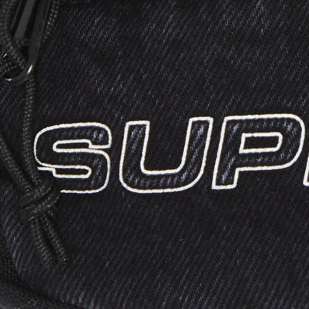 Supreme Denim Mini Shoulder Bag Black – detail | Purekickz