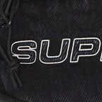 Supreme Denim Mini Shoulder Bag Black – detail | Purekickz
