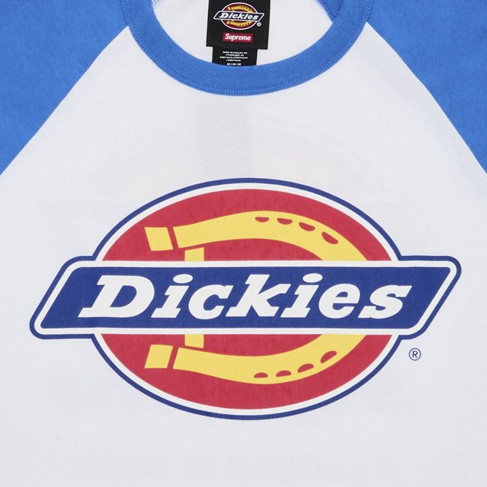 Supreme Dickies Raglan L/S Top Blue – detail | Purekickz