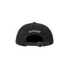 Supreme Distressed Script 6-Panel Black – boční pohled | Purekickz