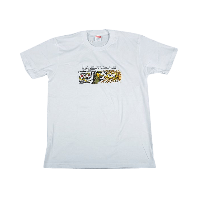 Supreme Dog Shit T-Shirt White – hlavní pohled | Purekickz