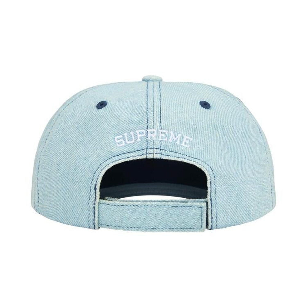 Supreme Embroidered Money Logo 6-Panel Hat Light Blue